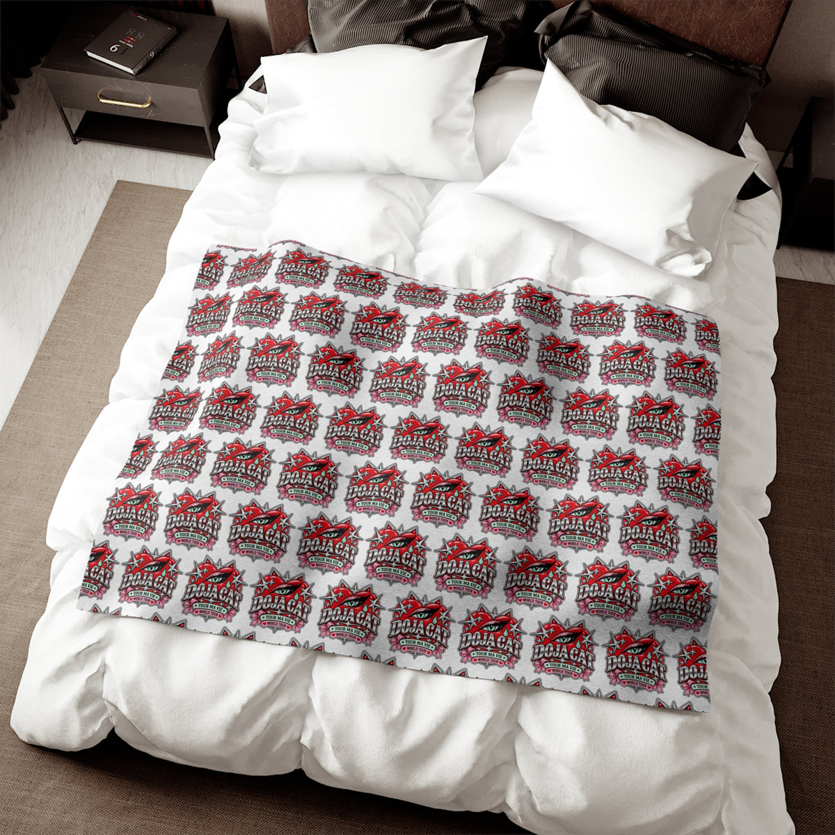 Red Heart Chrome Eye Sweatshirt Blanket