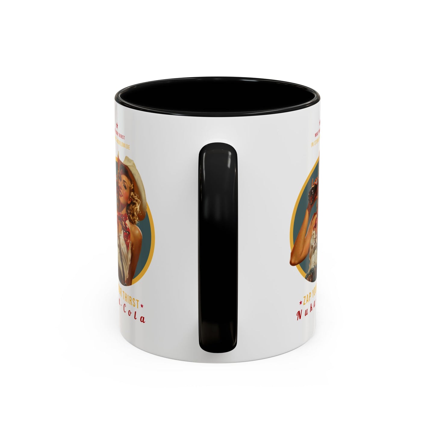 Apocalyptic Anime Coffee Mug — Nuka Cola Soda Girl Accent Mug (11/15oz)