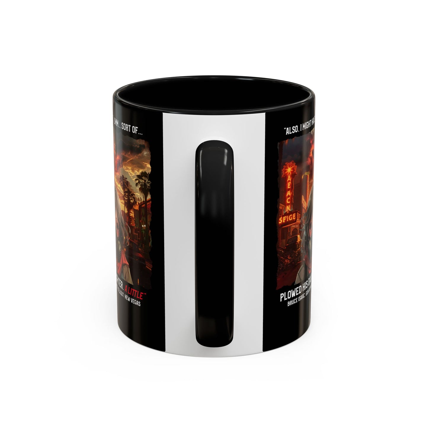 Post-Apocalyptic Anime Coffee Mug — 'Also, I Might Have...Umm...Sort Of' Gas Mask Girl