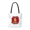 Rose Mosaic Portrait All-Over Print Tote Bag
