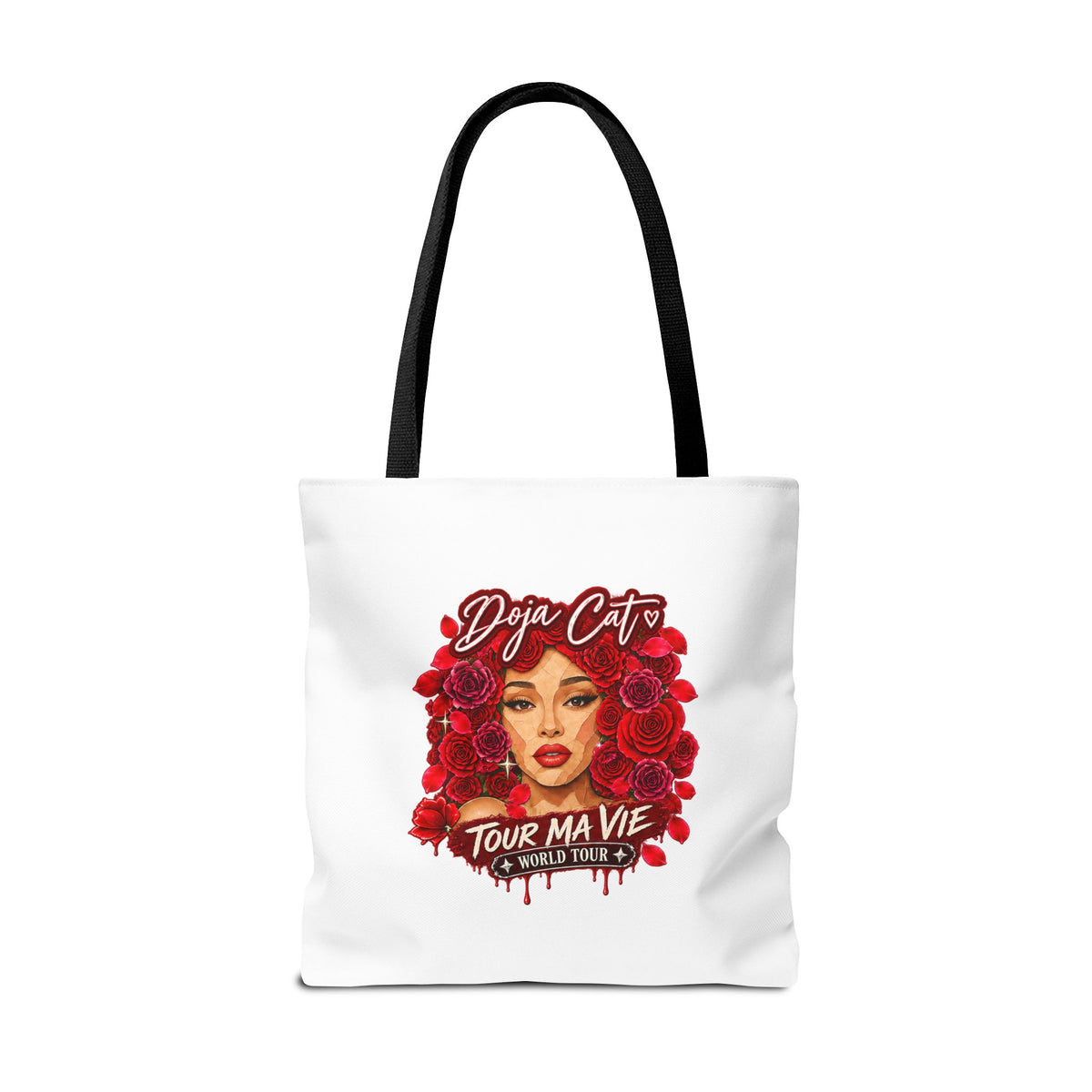 Rose Mosaic Portrait All-Over Print Tote Bag