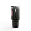 Pink Heart Chrome Eye Insulated Travel Mug 40oz