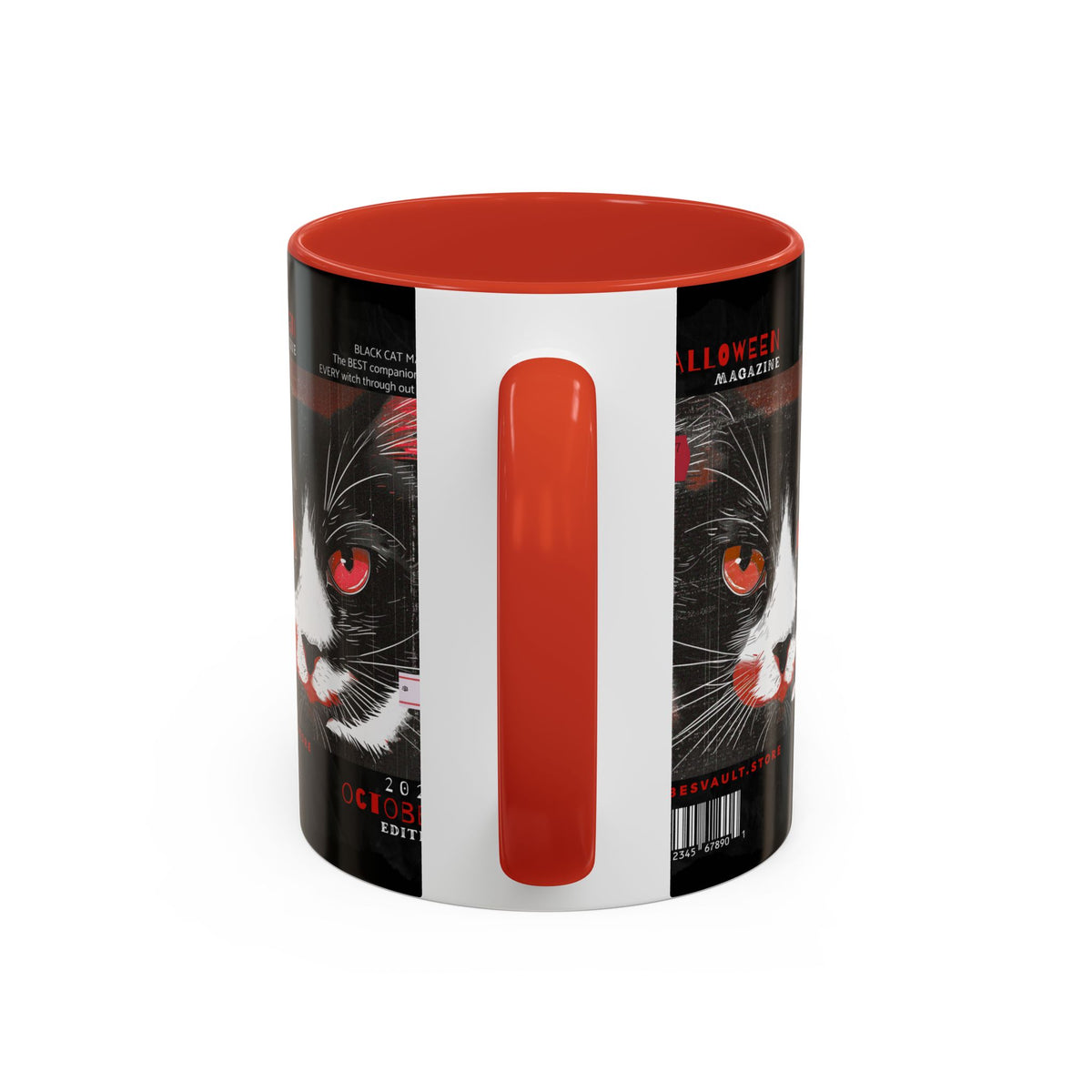 Halloween Cat Coffee Mug — Two-Tone Accent 11/15oz - Fall Halloween 2026