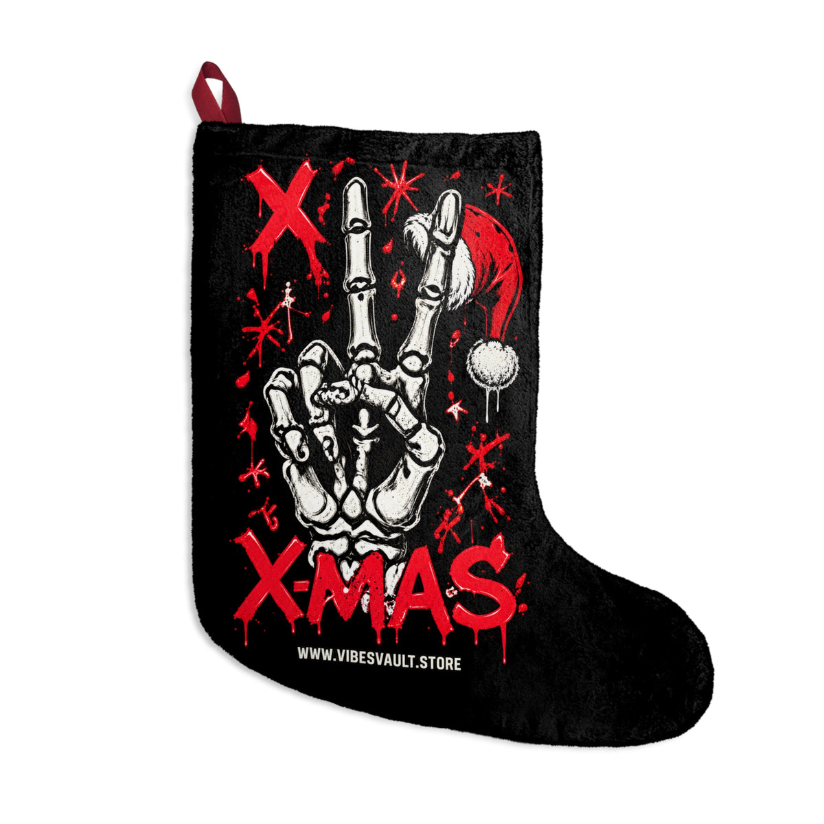 Edgy XMAS Skeleton Hand Christmas Stocking