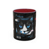 Halloween Cat Coffee Mug — Two-Tone Accent 11/15oz - Fall Halloween 2026