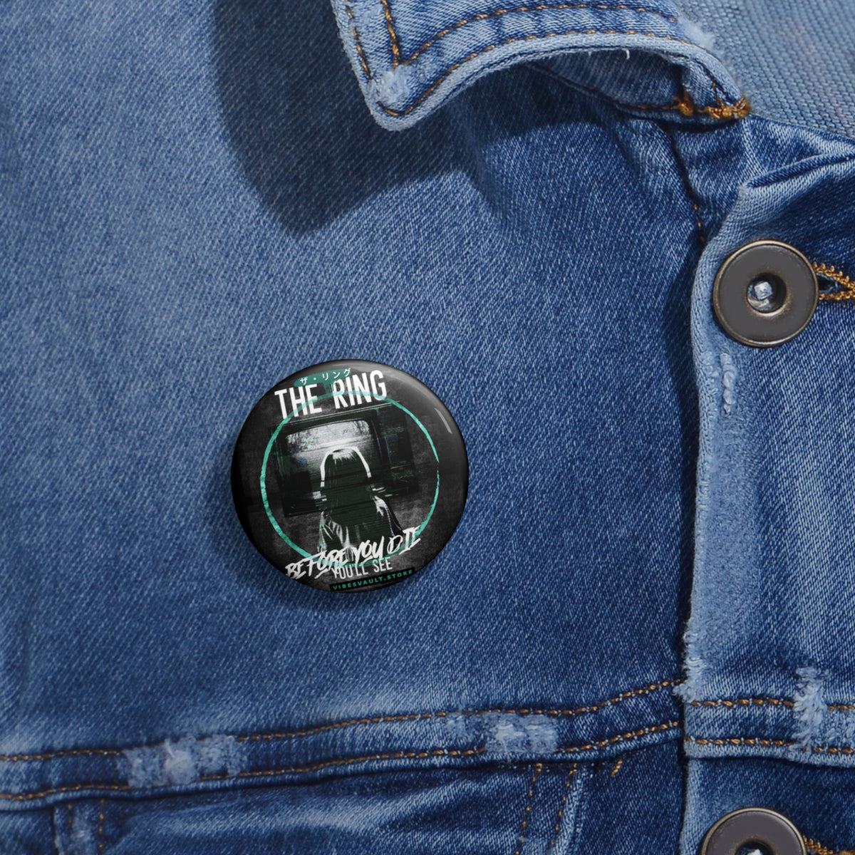 Scary Movie Inspo Pin - The Ring VHS Button Badge - Fall Halloween 2026