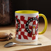 Coffee Mug — Red Rocket Corp Retro Rocket Logo Accent Mug (11/15oz)