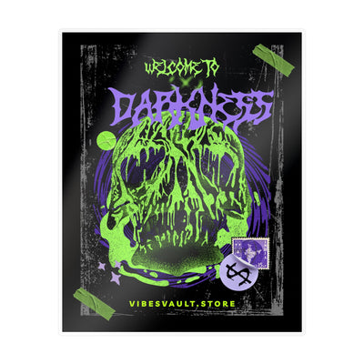 Welcome to Darkness Skull Kiss-Cut Vinyl Decal- Street Vibes — Halloween 2026