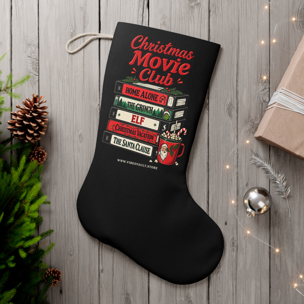 HOLIDAY Christmas Movie Club Santa Stocking