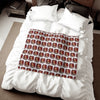 Red Roses Chrome Portrait Sweatshirt Blanket