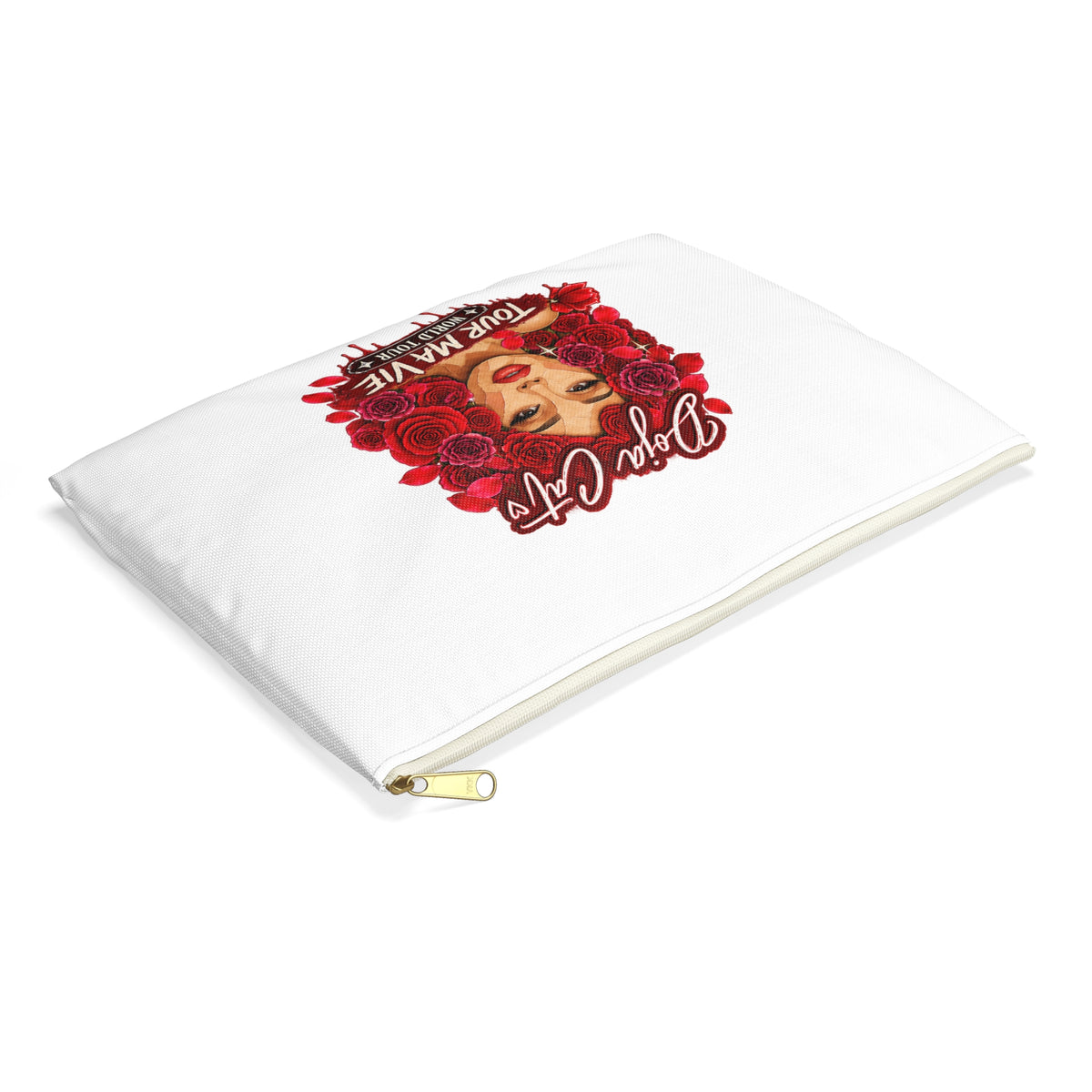 Rose Mosaic Portrait Accessory Pouch