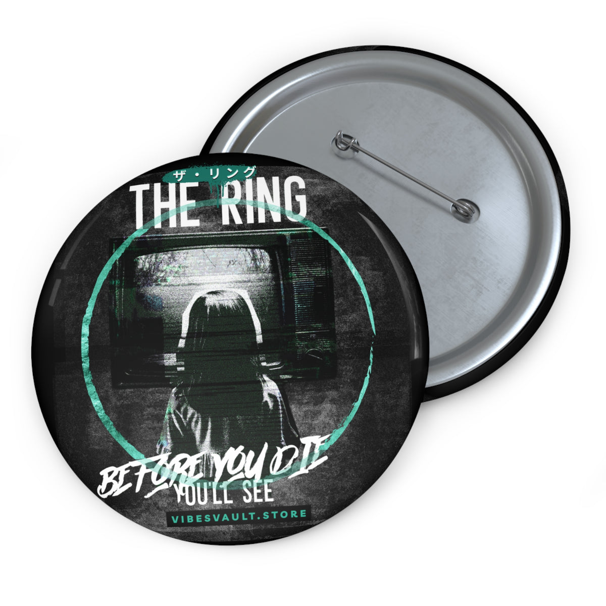 Scary Movie Inspo Pin - The Ring VHS Button Badge - Fall Halloween 2026