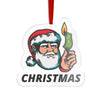 Santa Burning Money - Christmas - Custom Cut Acrylic Ornament
