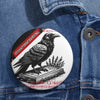 Raven Book Pin- Scary Button Badge - Fall Halloween 2026