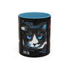 Halloween Cat Coffee Mug — Two-Tone Accent 11/15oz - Fall Halloween 2026