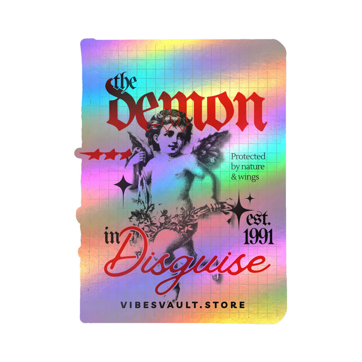 The Demon in Disguise Kiss-Cut Vinyl Sticker — Halloween 2026