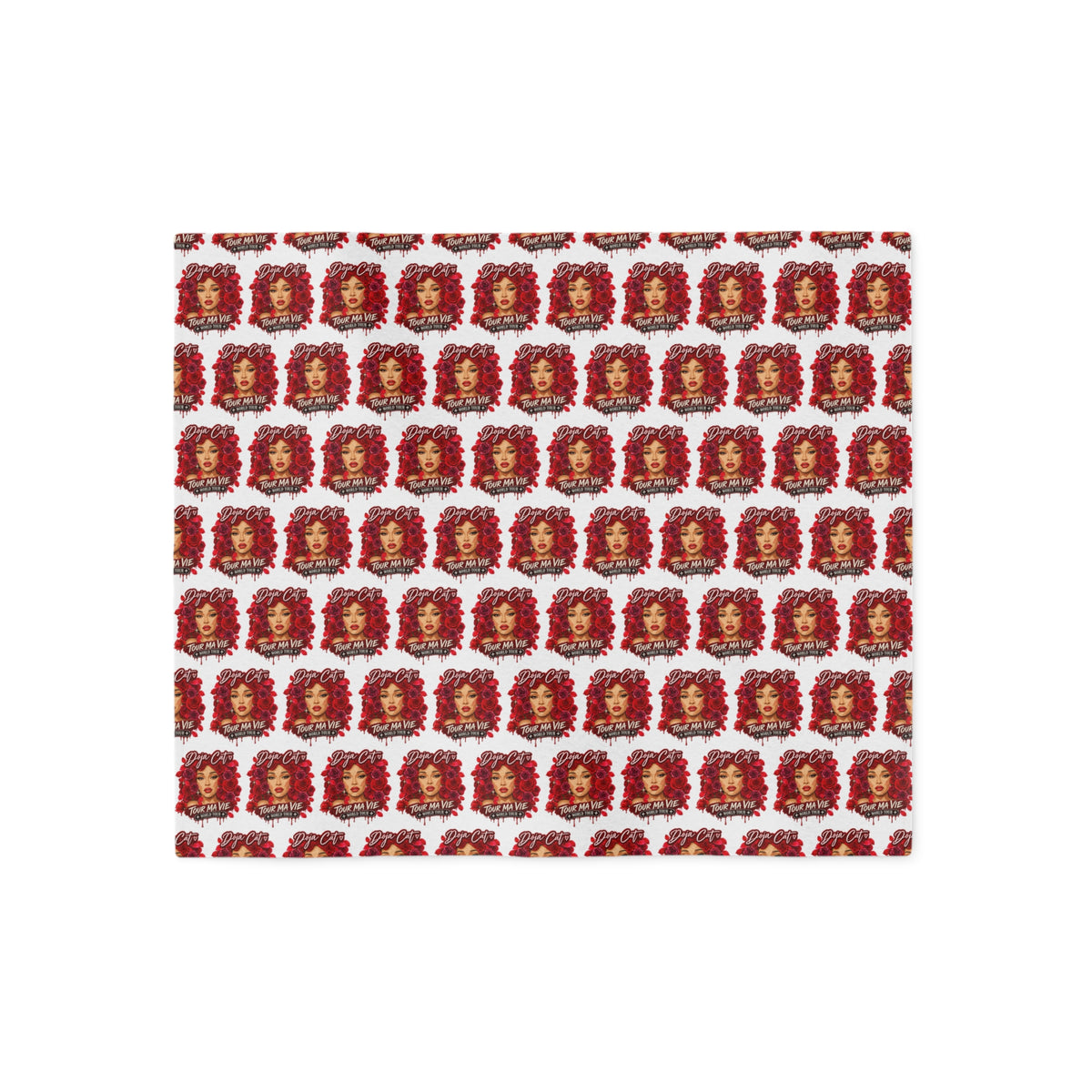 Rose Mosaic Portrait Sweatshirt Blanket