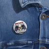 Skull Bat Button - "Locked in on that Pussy"  Pin - Black and Red Evil Eyes - Fall Halloween 2026