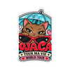 Brown Cat Umbrella Custom Shape Magnet