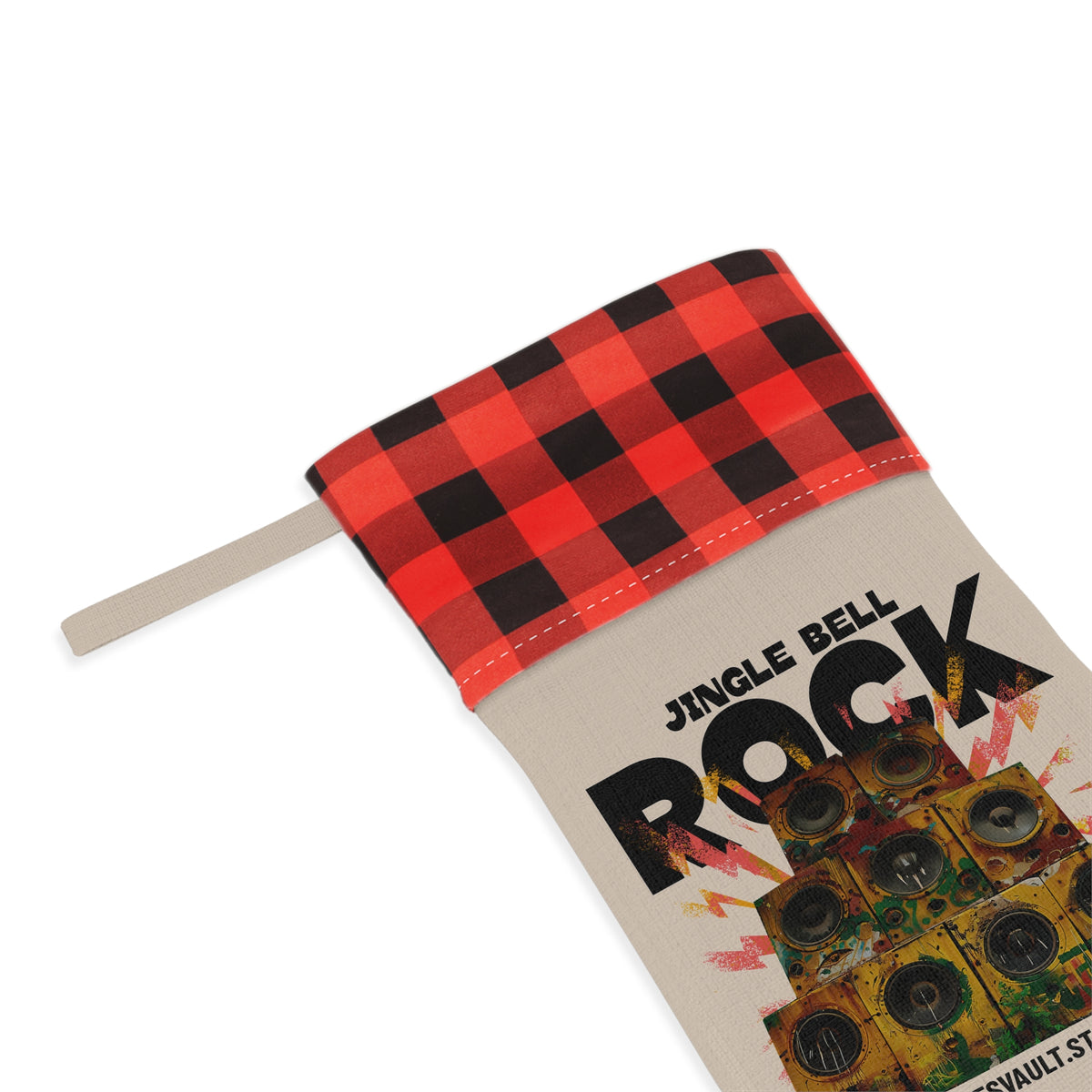 HOLIDAY Vintage Holiday Speakers Christmas Stocking