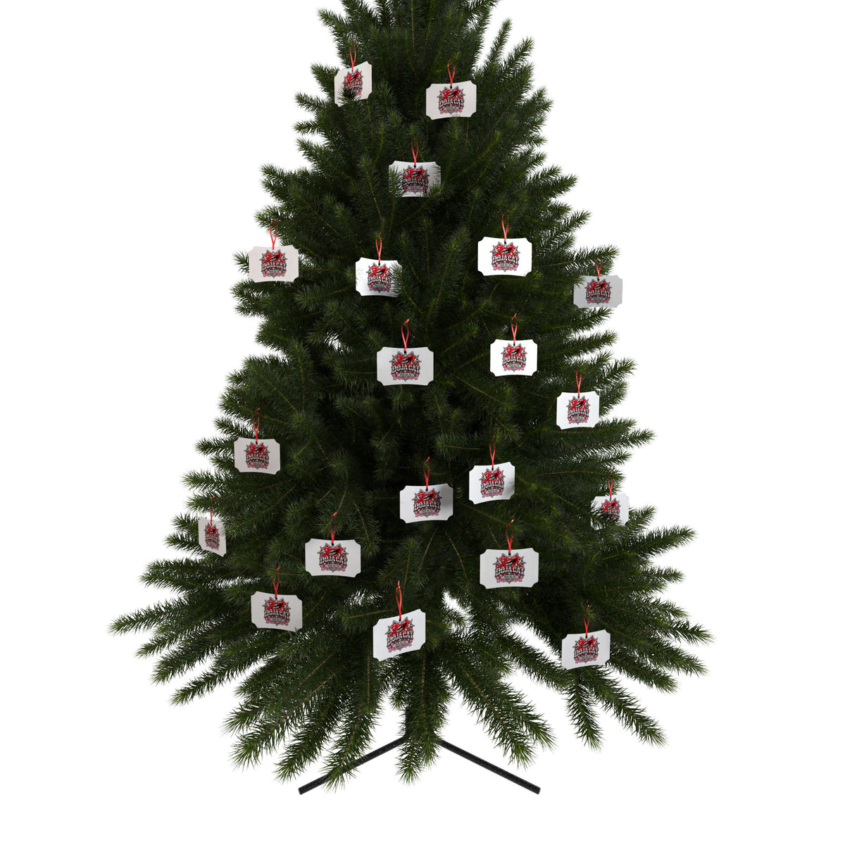 Red Heart Chrome Eye Aluminum Ornaments