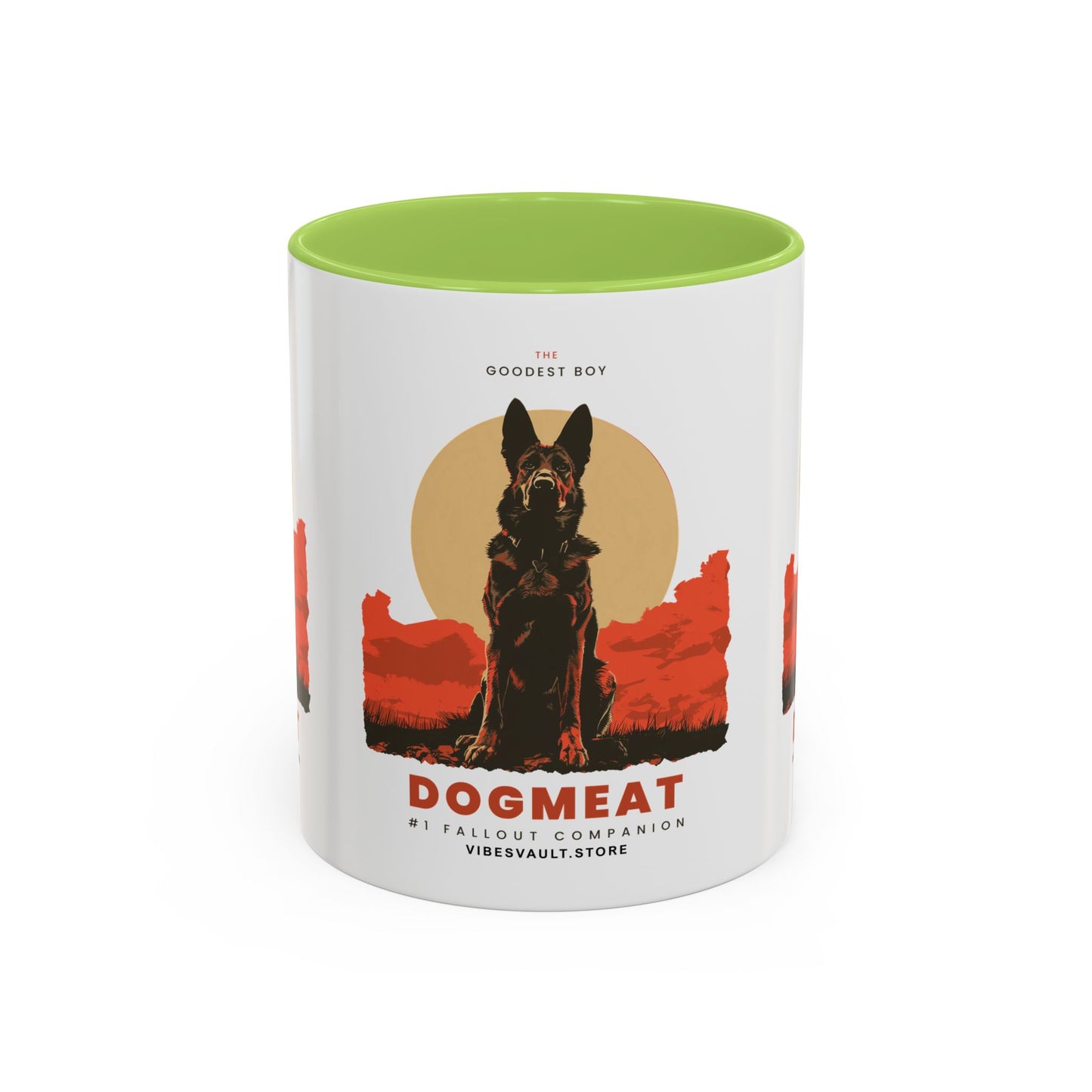 Dogmeat Fallout Mug — Retro K9 Accent Coffee Cup (11/15oz)