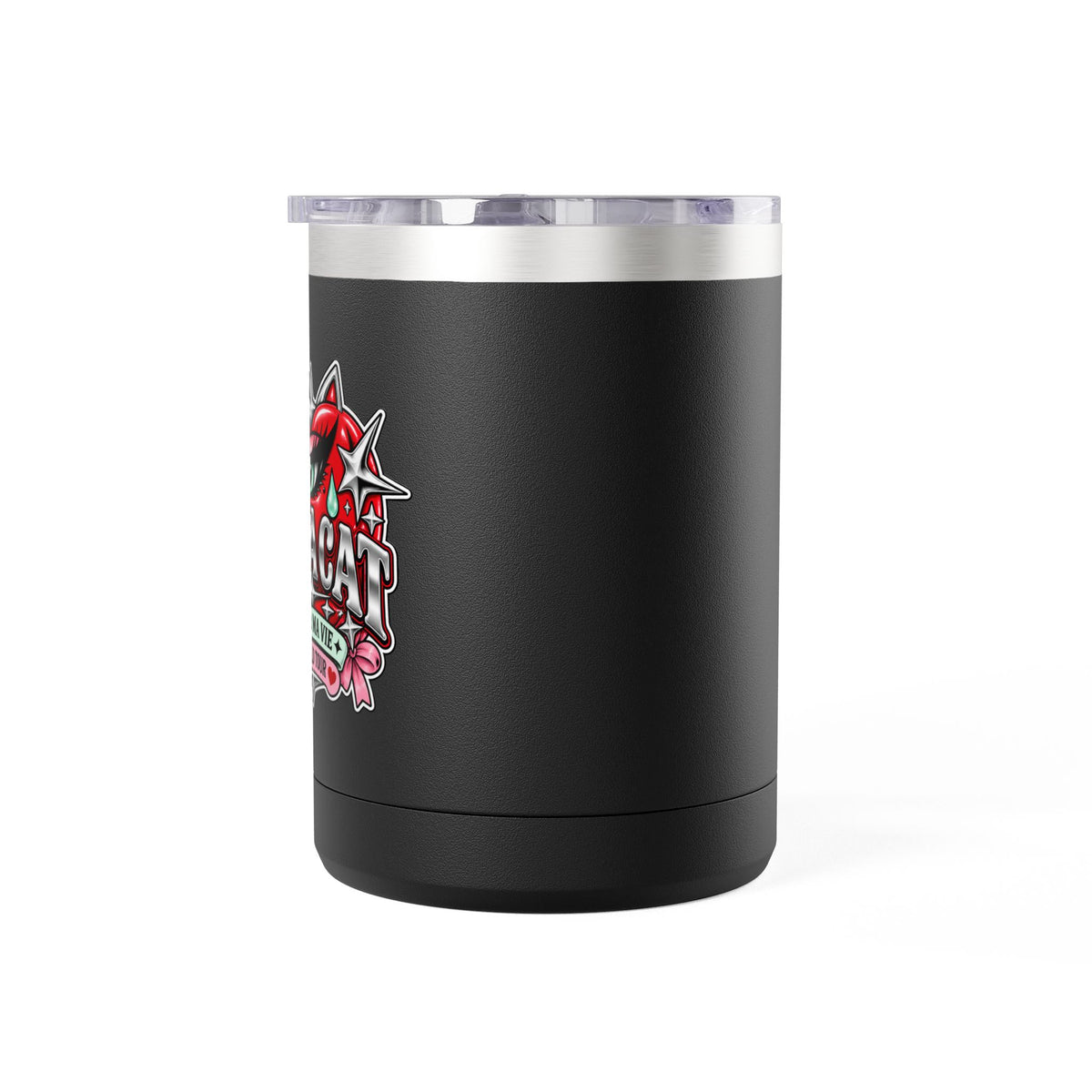 Red Heart Chrome Eye Coffee Mug Tumbler 15oz