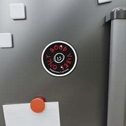 Smile Good Vibes Magnets Refrigerator Decor with Starburst Die-Cut