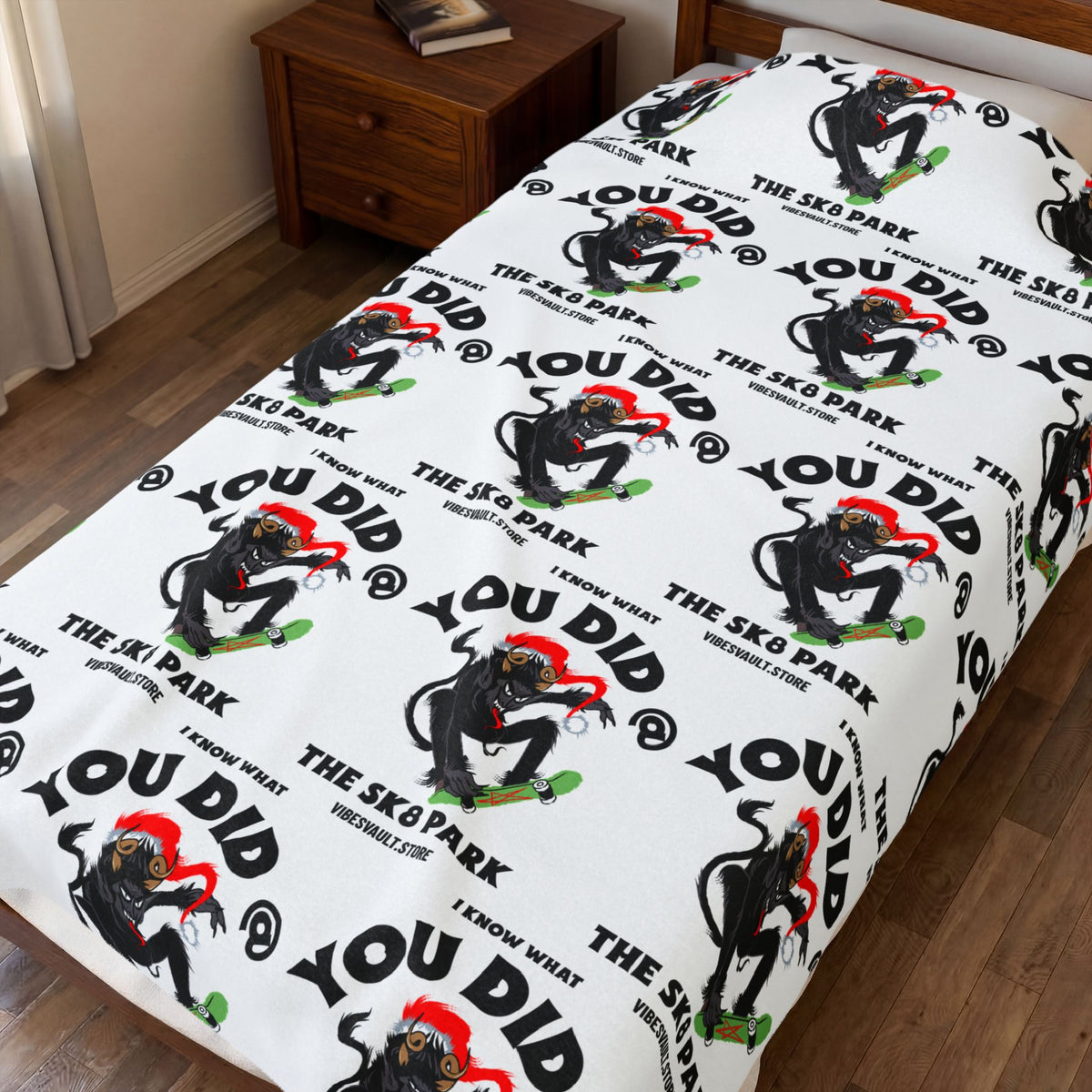 HOLIDAY Skateboarding Krampus Velveteen Plush Blanket