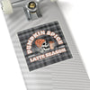 Skeleton Pumpkin Spice Latte Stickers Black