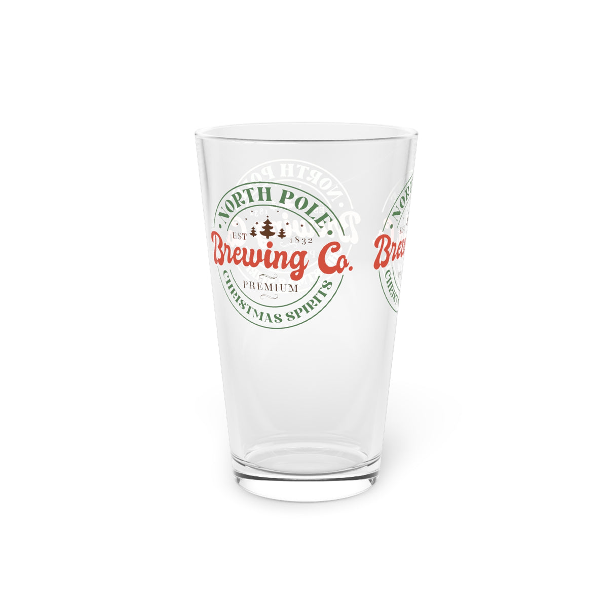 Pint Glass - North Pole Brewing Co. Christmas Holiday Beer Glass (16 oz)