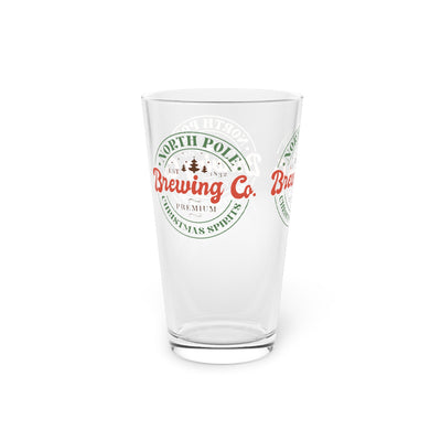 Pint Glass - North Pole Brewing Co. Christmas Holiday Beer Glass (16 oz)