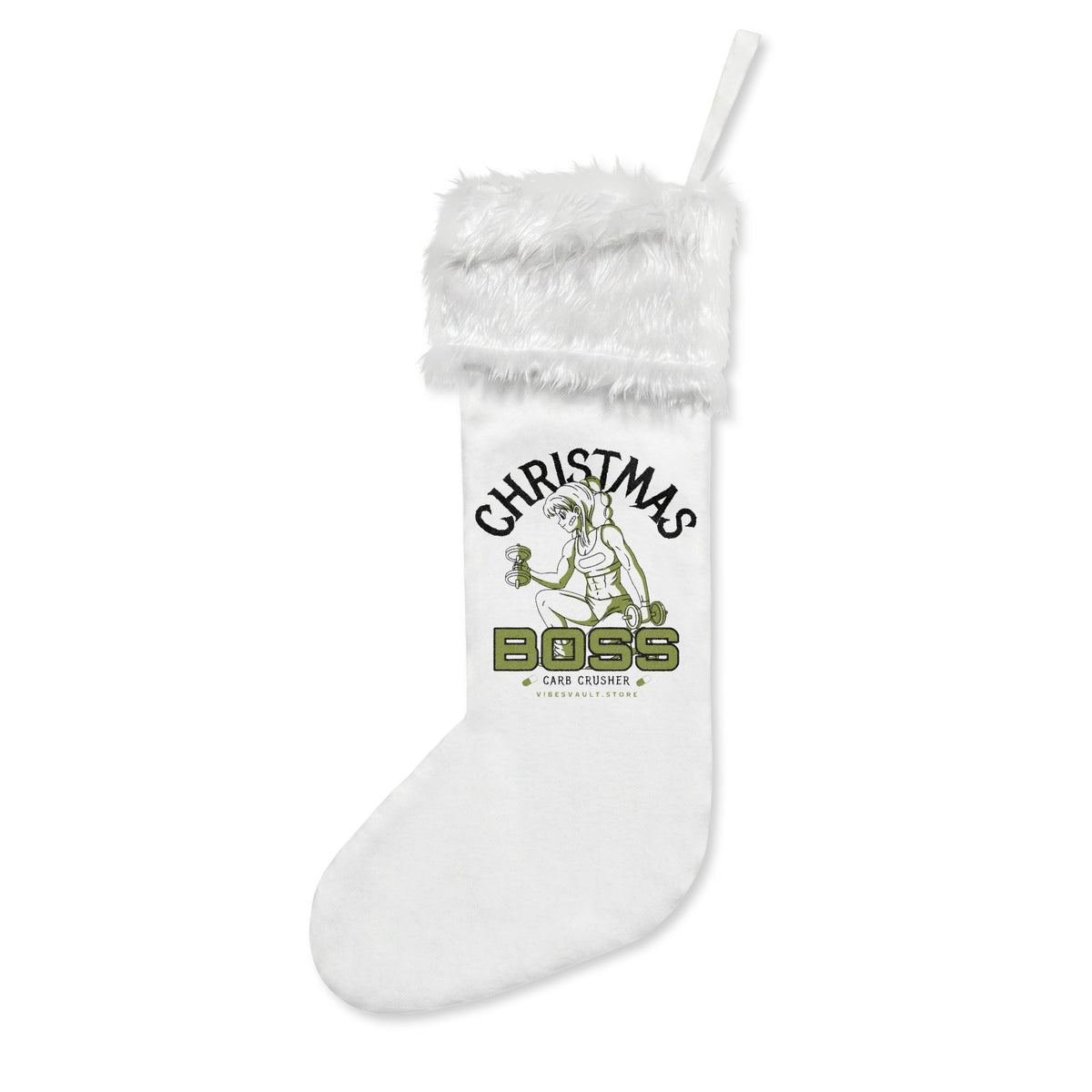 HOLIDAY Boss Gym Girl Christmas Stockings (Flannel)