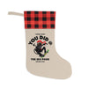 Skatepark Santa Christmas Stocking - 'You Did @ The SK8 Park' Plaid Cuff Holiday Stocking