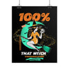 Magic Skull Bats Poster - "100% That Witch" Orange and Green - October Fall 2026