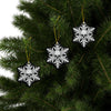 White Goth Skull Snowflake Christmas Ornament 1pc, 3pcs, 5pcs, or 10pcs