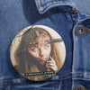 Creepy Comb Face Queen Button Pin - Scary Movie Inspo - Fall Halloween 2026