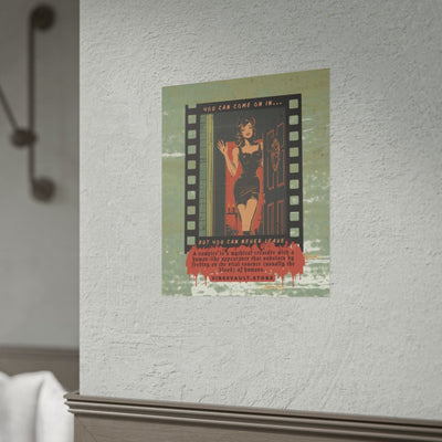 Beautiful Vampire Poster - Come on in - Fall Film October Magazine Cover Inspired