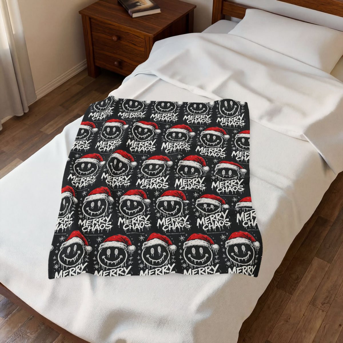 Merry Chaos Christmas Velveteen Plush Blanket