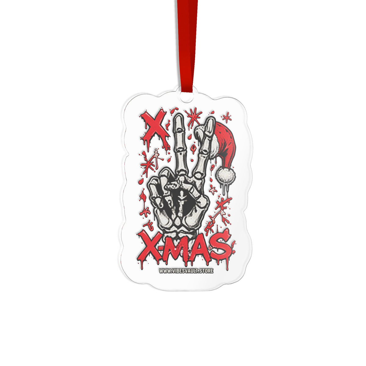 Rock On Xmas Custom Cut Acrylic Ornament