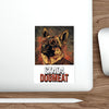 Fallout Inspired Dogmeat CX404 Sticker — Retro Pilot German Shepherd Die-Cut Sticker