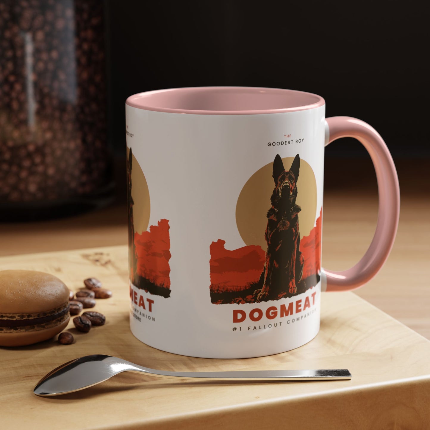 Dogmeat Fallout Mug — Retro K9 Accent Coffee Cup (11/15oz)