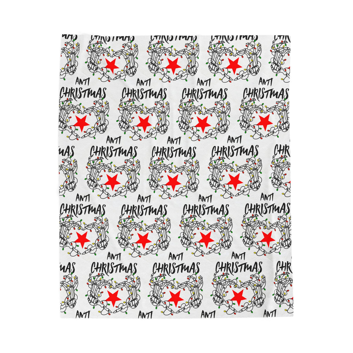 HOLIDAY Skeleton Heart Velveteen Plush Blanket