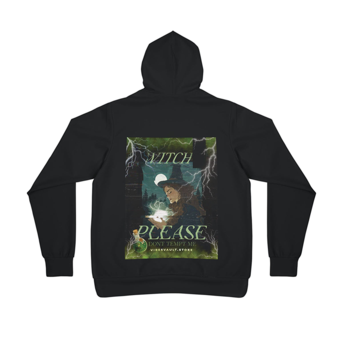Witch Please Hoodie — Gothic Moon Witchcraft Graphic Athletic Hoodie