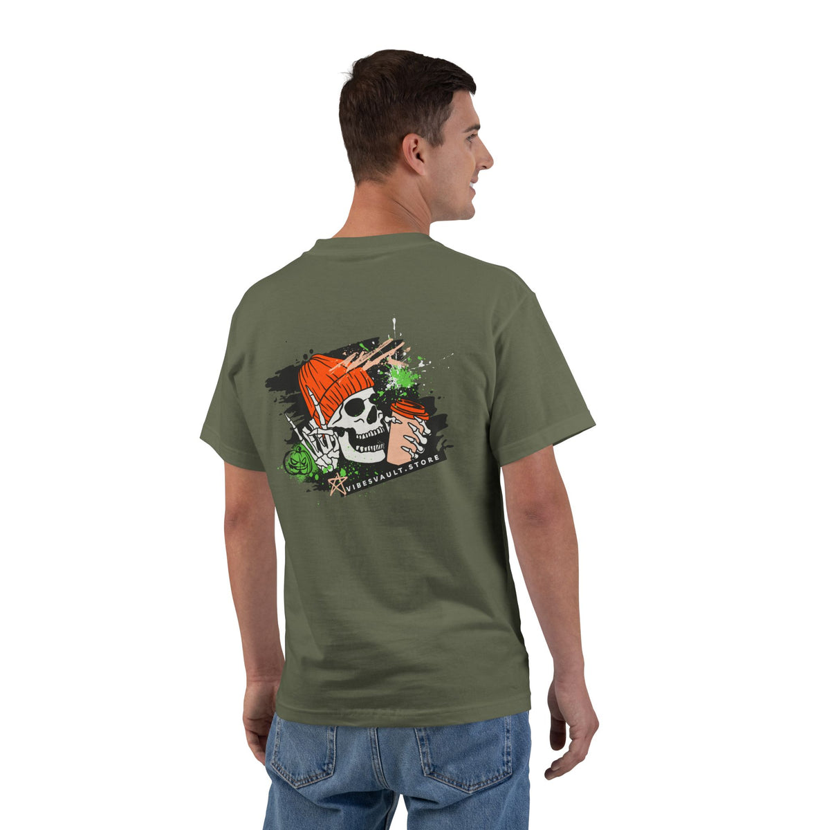 Love Fall Skull Coffee Rock - T-shirt Top - Retro Graphic Tee - Fall Halloween 2026