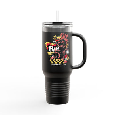 Dead Teddy Bear Tumbler with Spray Paint
