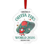 Alien UFO Outta This World Custom Cut Acrylic Ornament