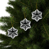 Black Goth Skull Snowflake Christmas Ornament 1pc, 3pcs, 5pcs, or 10pcs