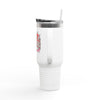 Red Heart Chrome Eye Insulated Travel Mug 40oz