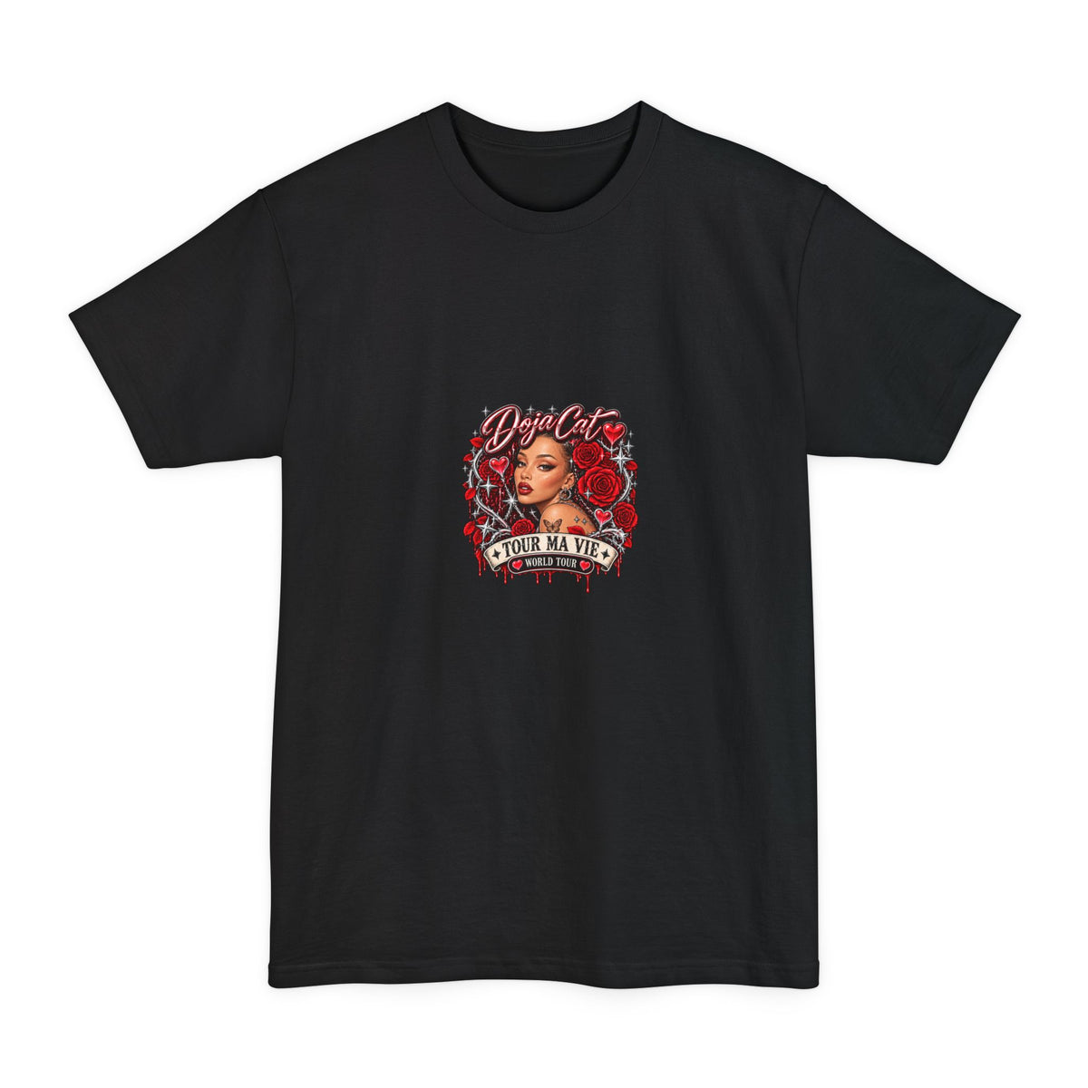 Red Roses Chrome Portrait Hanes Tall Beefy-T Shirt
